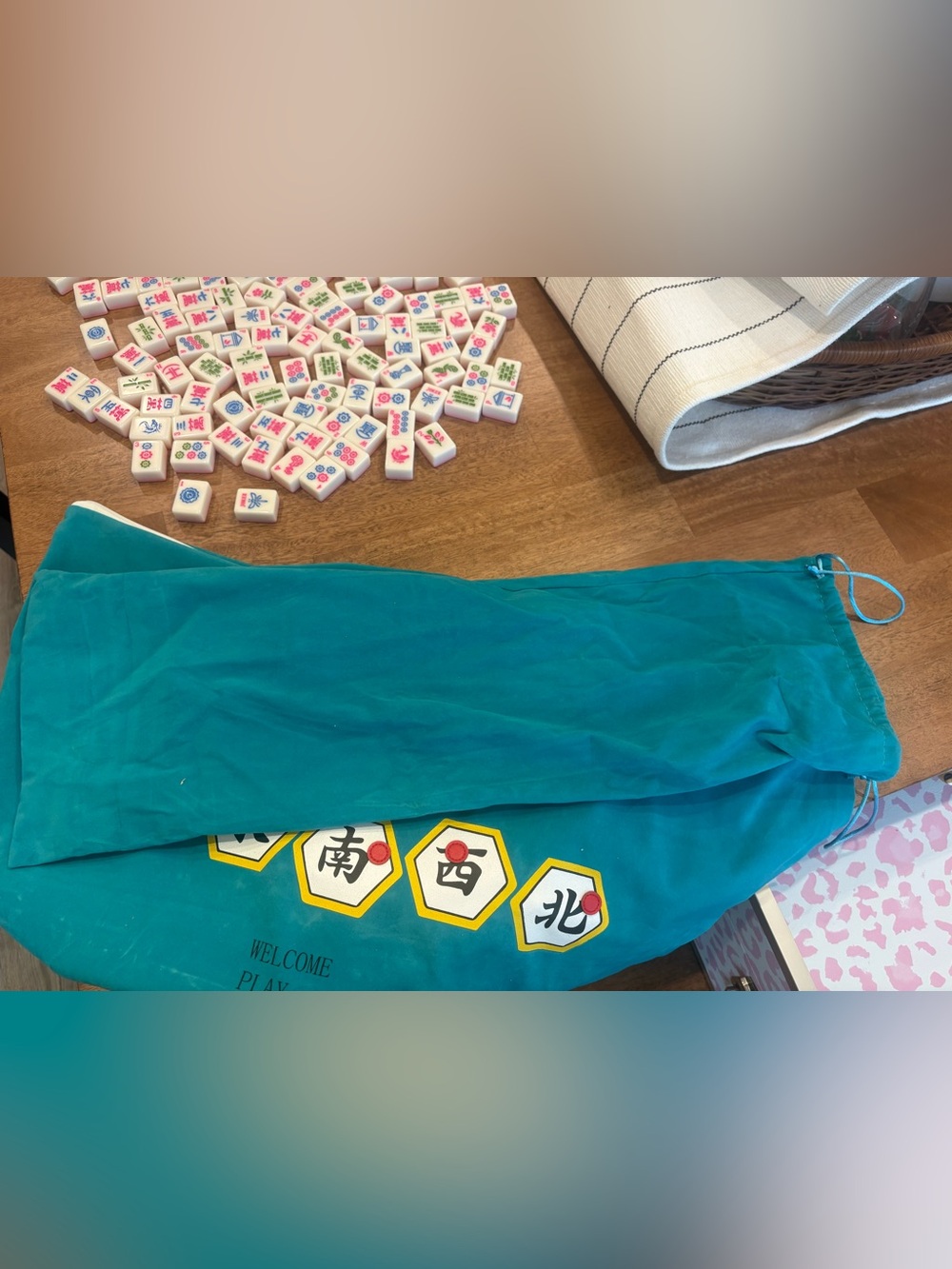 American Mahjong Tile Set with Mat Bag and Tile Pusher Bag - Picture 5 of 9